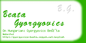 beata gyorgyovics business card